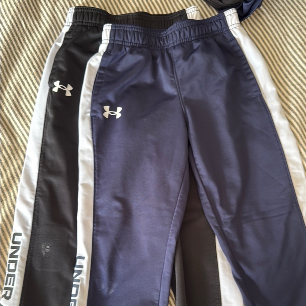 Under Armour Blue and Black Sweatpants with Elastic Waistband